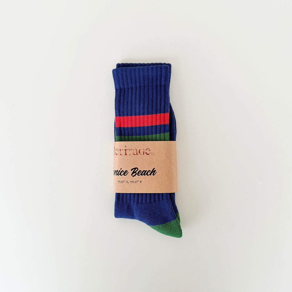 Miniatura: NEW Navy - Green & Red Stripes