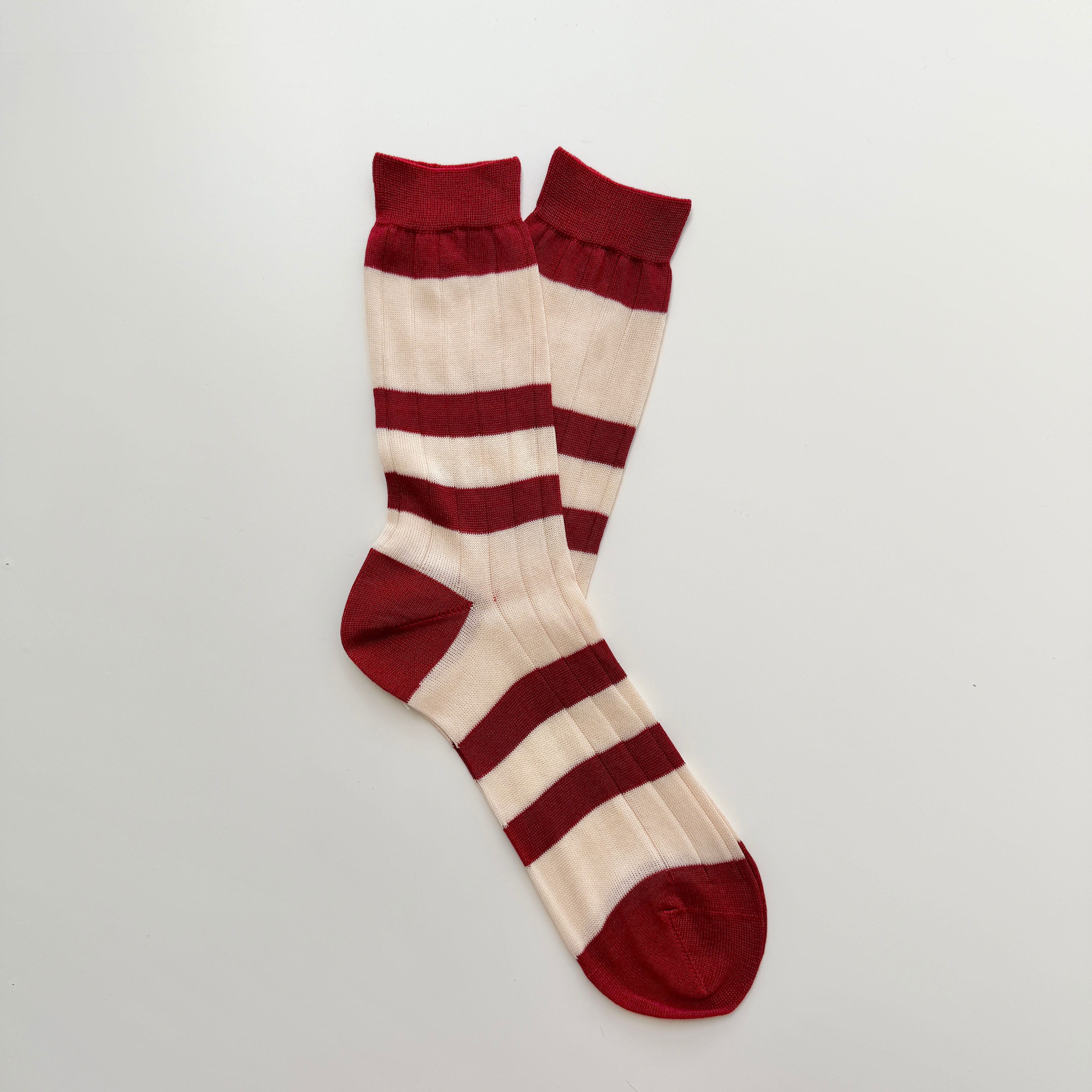 NEW Natural & Bordeaux Stripes