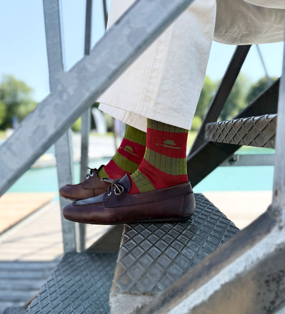Miniatura: NEW Cherry & Olive Stripes