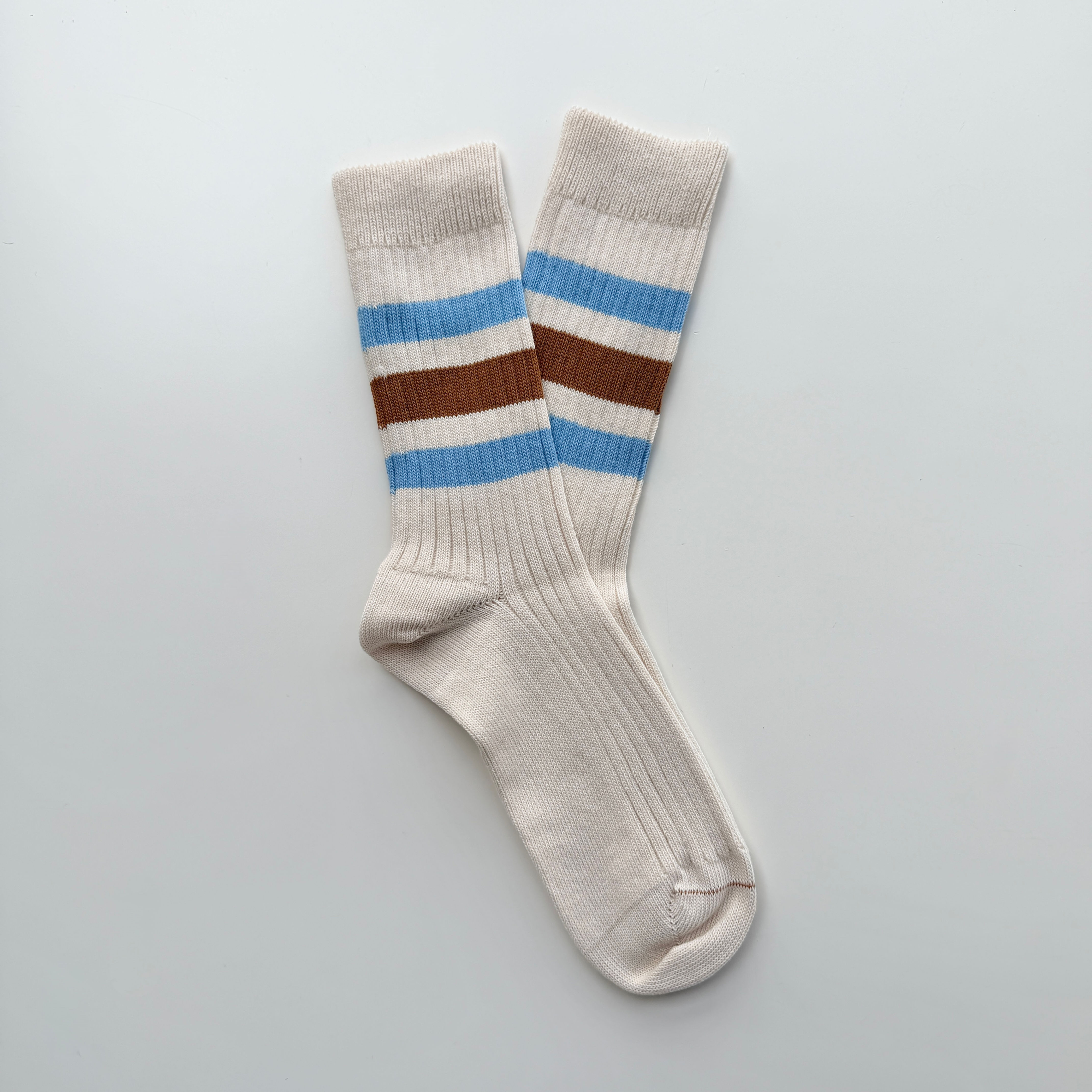 NEW B2B Natural - Caramel & Azure Stripes