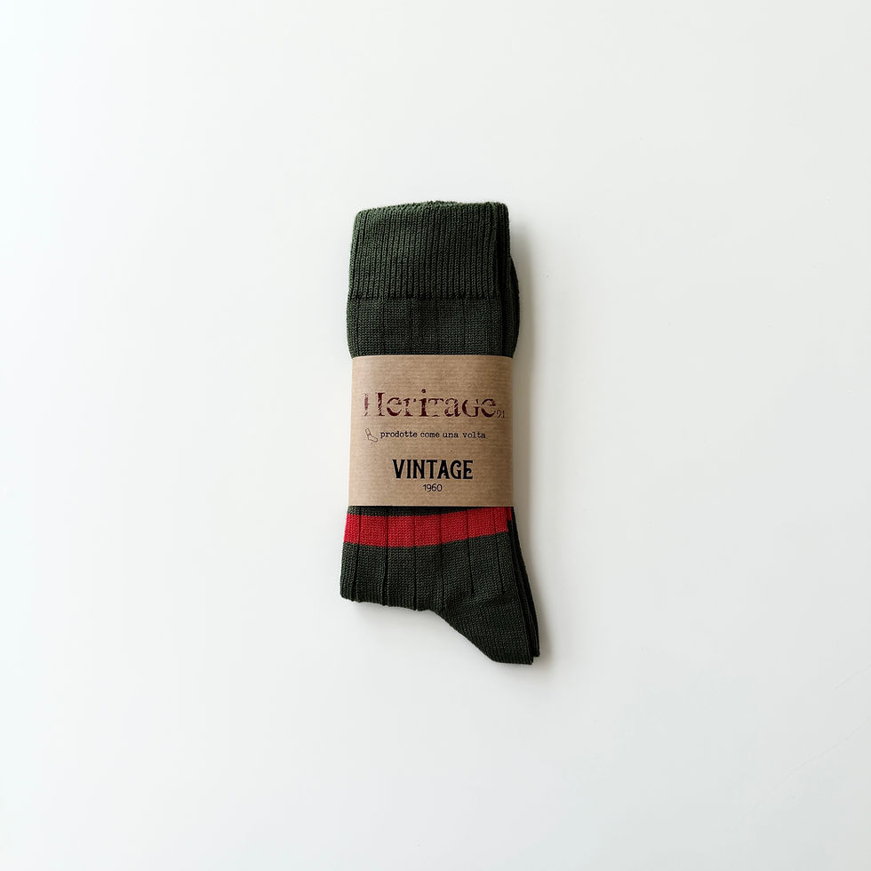 Thumbnail: NEW Military Green - Double Red Stripes