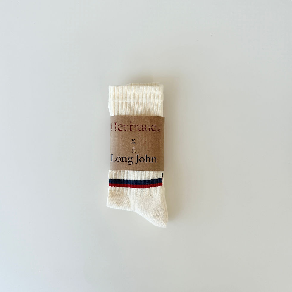 Thumbnail: NEW Natural - Dark Red & Navy Stripes