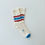 Miniatura: NEW FIT! Natural - Sky Blue & Red Stripes