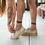 Thumbnail: NEW Camel - Salmon & Emerald Stripes