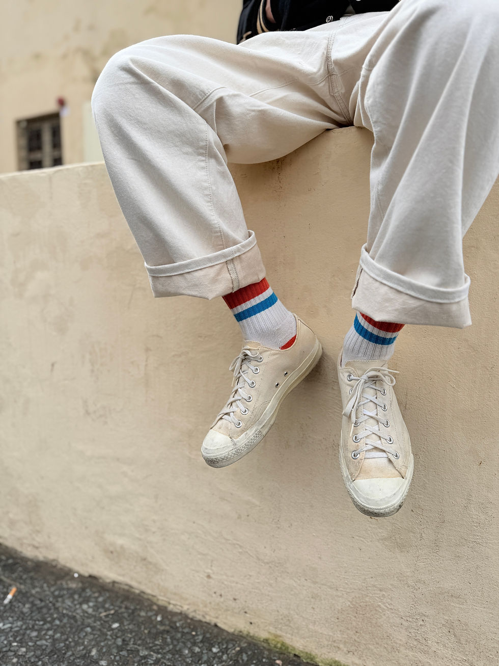 Miniatura: NEW B2B Natural - Lobster & Azure Stripes