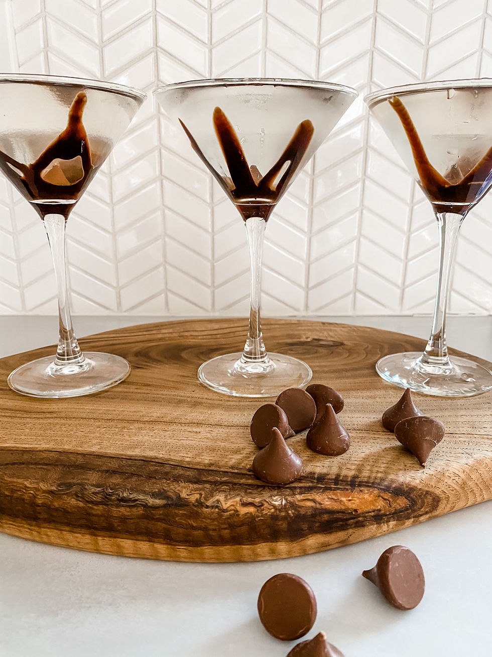 Chocolate Martini with hershey kisses