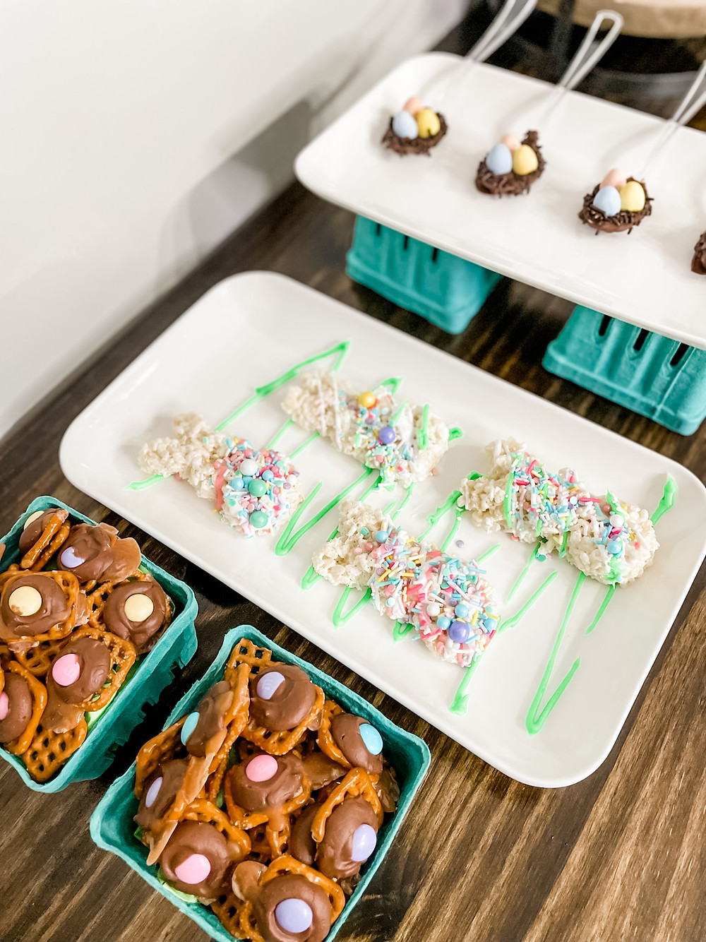 A table full of Easter treats