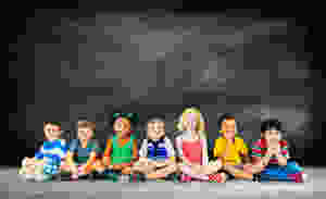 Group of children at a modern creche