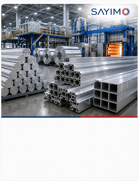 Aluminum production facility with billets, coils and extrusion profiles for industrial filtration applications