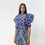 Thumbnail: Fins Stretchy, Blue-Black & White 2-Set Dress, Skirt and Top