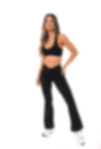 Sweetpea Sculpt Crossover Flared Leggings in Black Women's Activewear