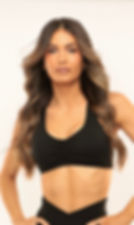 Sweetpea Sculpt Scrunch Crossover Sports Bra in Black Women's Activewear