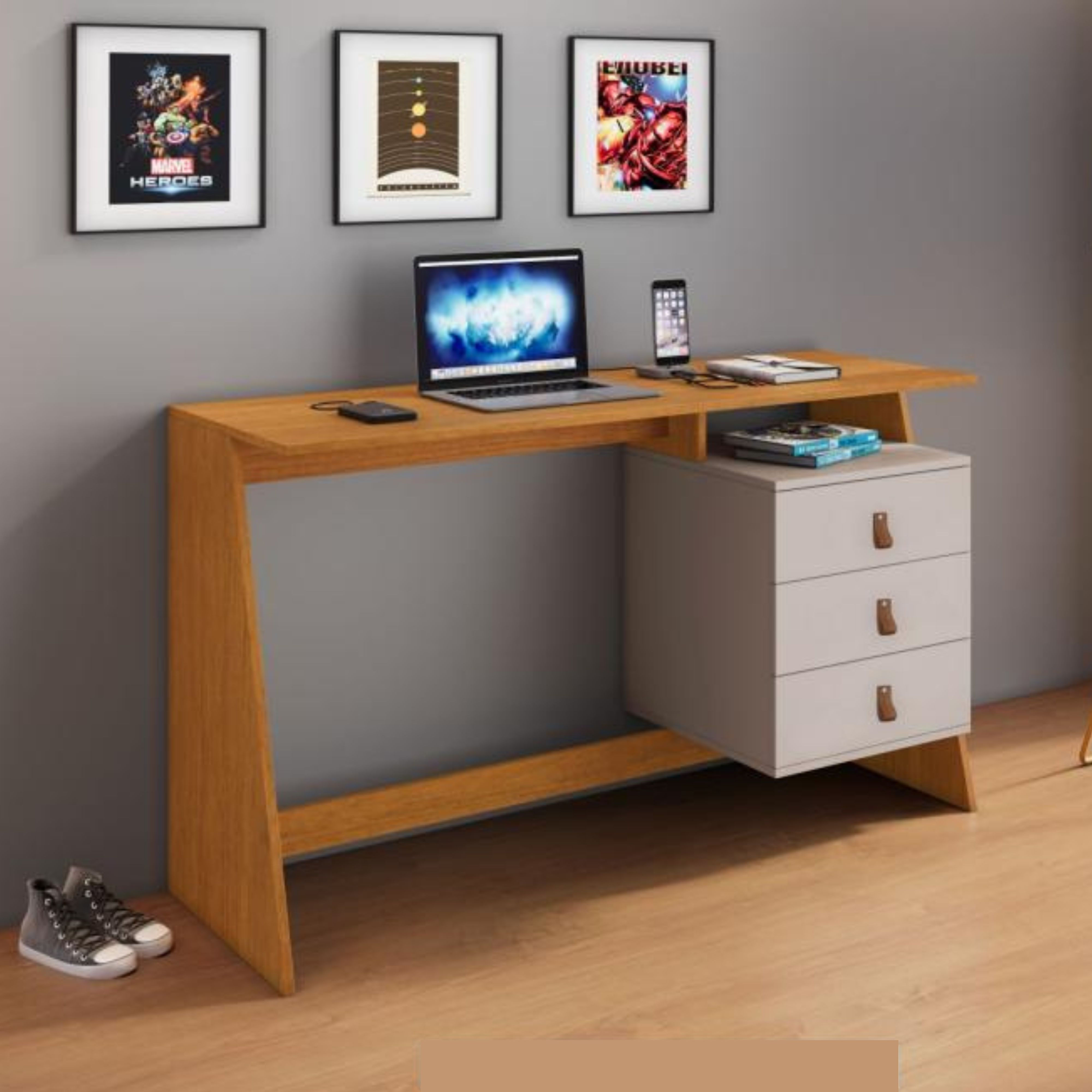 ESCRIVANINHA JCM GABY - CINAMOMO / OFF WHITE