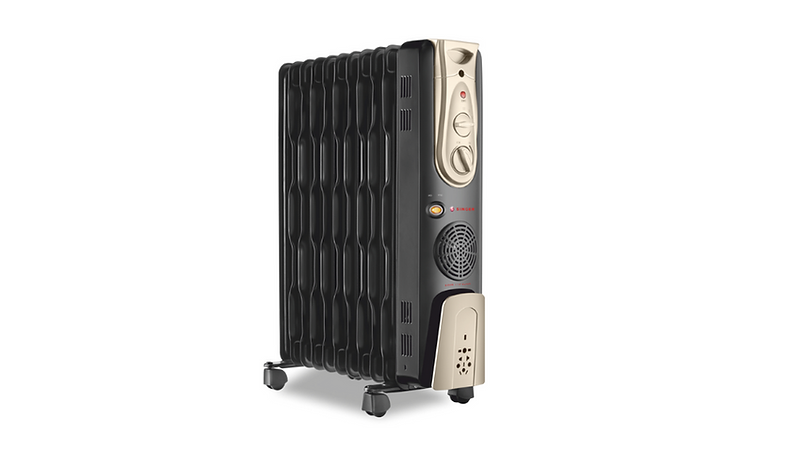 Singer 11 Fin Oil Heater 2900 Watt - Black | Rama Shoppee | Singer