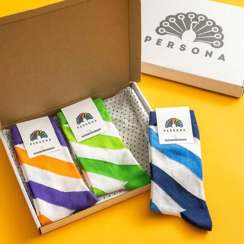 Striped Men's Socks Socks Gift Set UK Persona