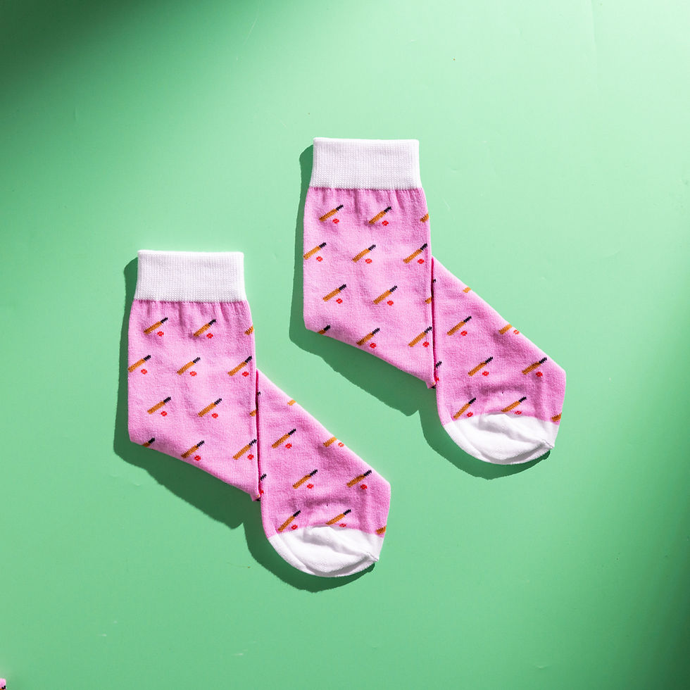Thumbnail: Our "Crazy Cricket" socks