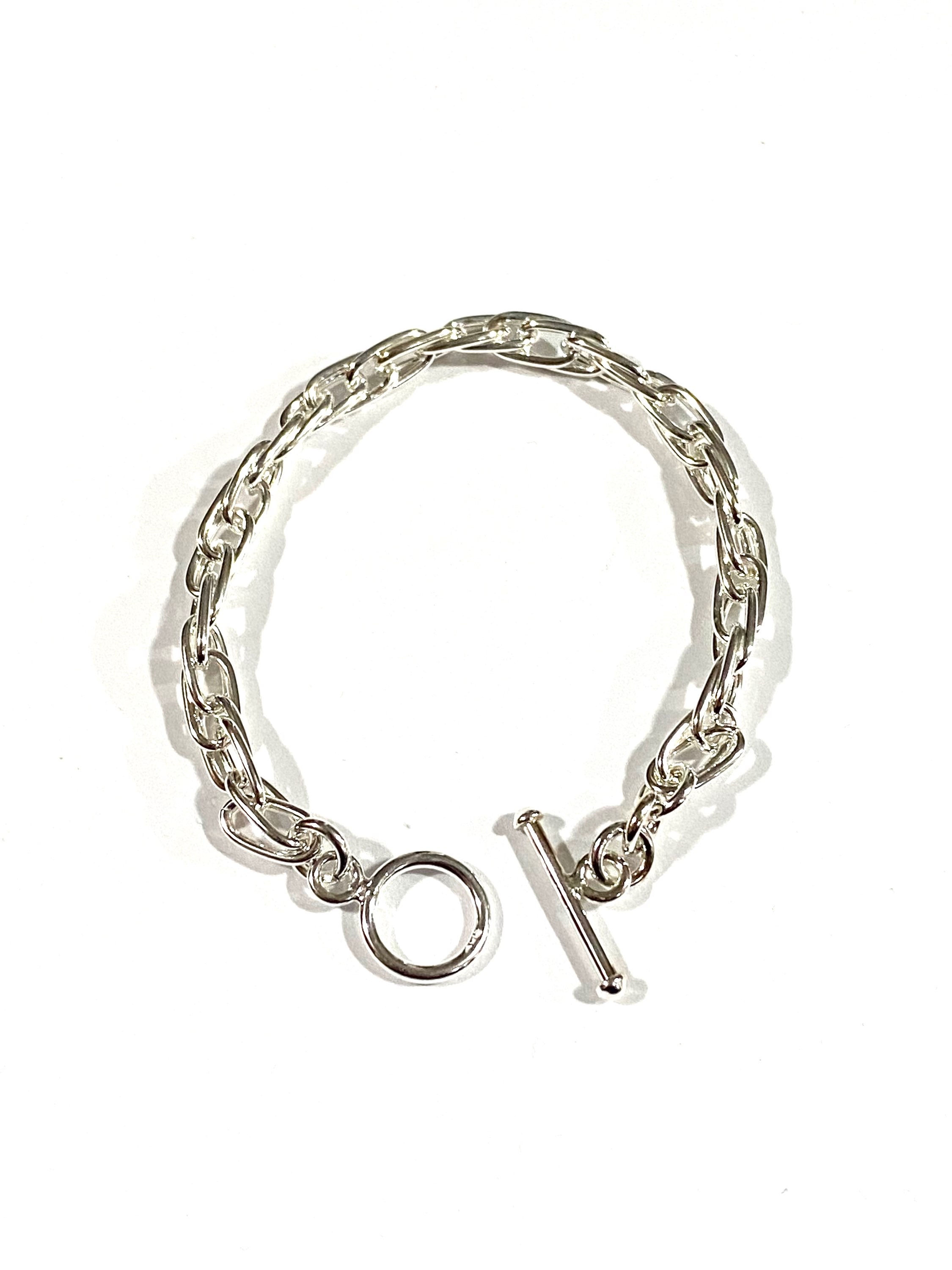 Pulsera De Argollas Ovaladas Dobles - 18g