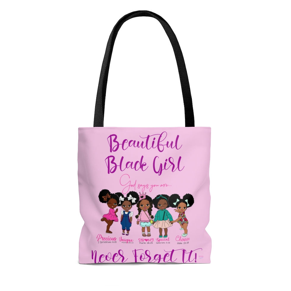 Thumbnail: Beautiful Black Girl, God Says You Are...Affirmation Tote