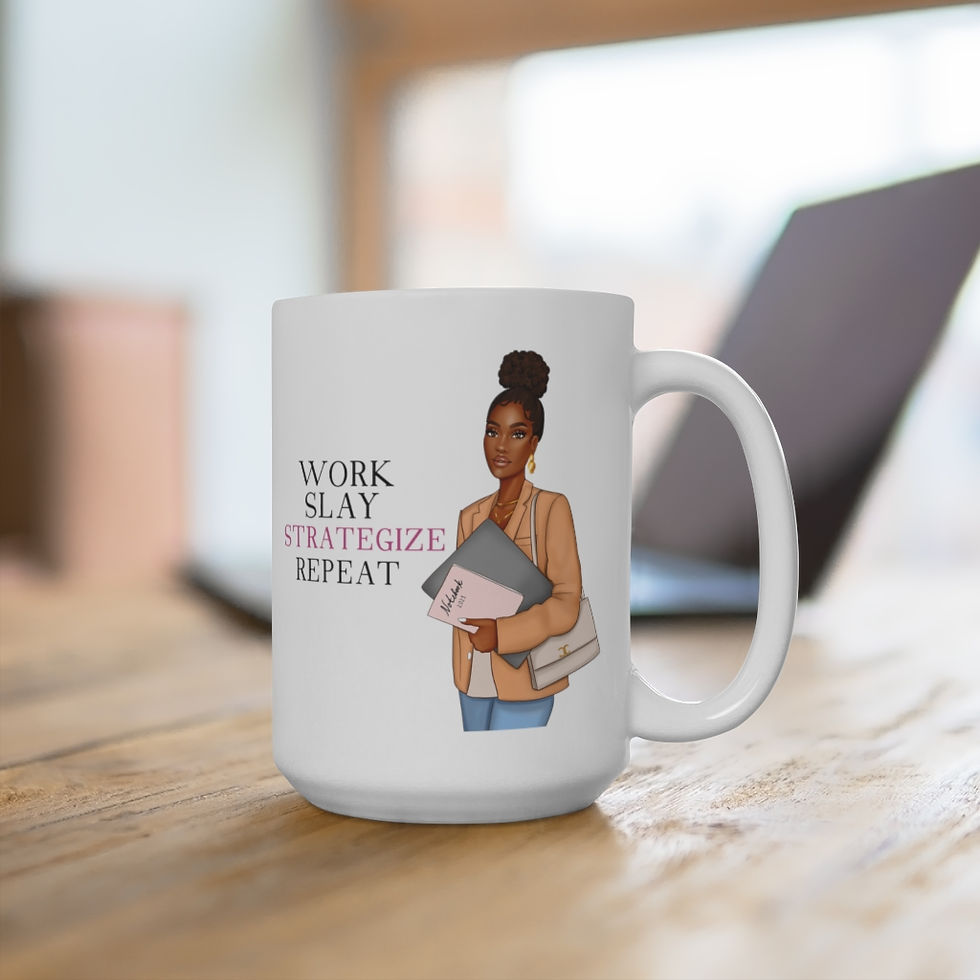 Thumbnail: Work. Slay. Strategize. Repeat Statement Mug V.3