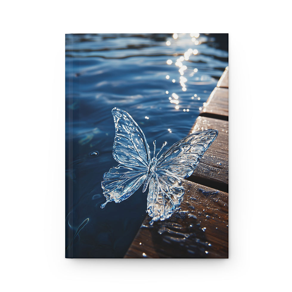 Thumbnail: Unique Butterfly Design Hardcover Matte Journal/Notebook for Nature Lovers