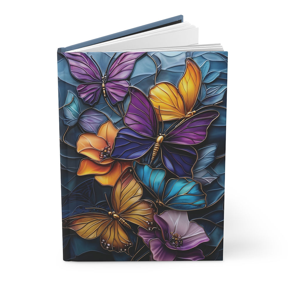 Thumbnail: Butterfly and Flower Hardcover Journal Matte (5.75"x8")