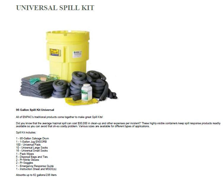 95 Gallon Universal Spill Kit