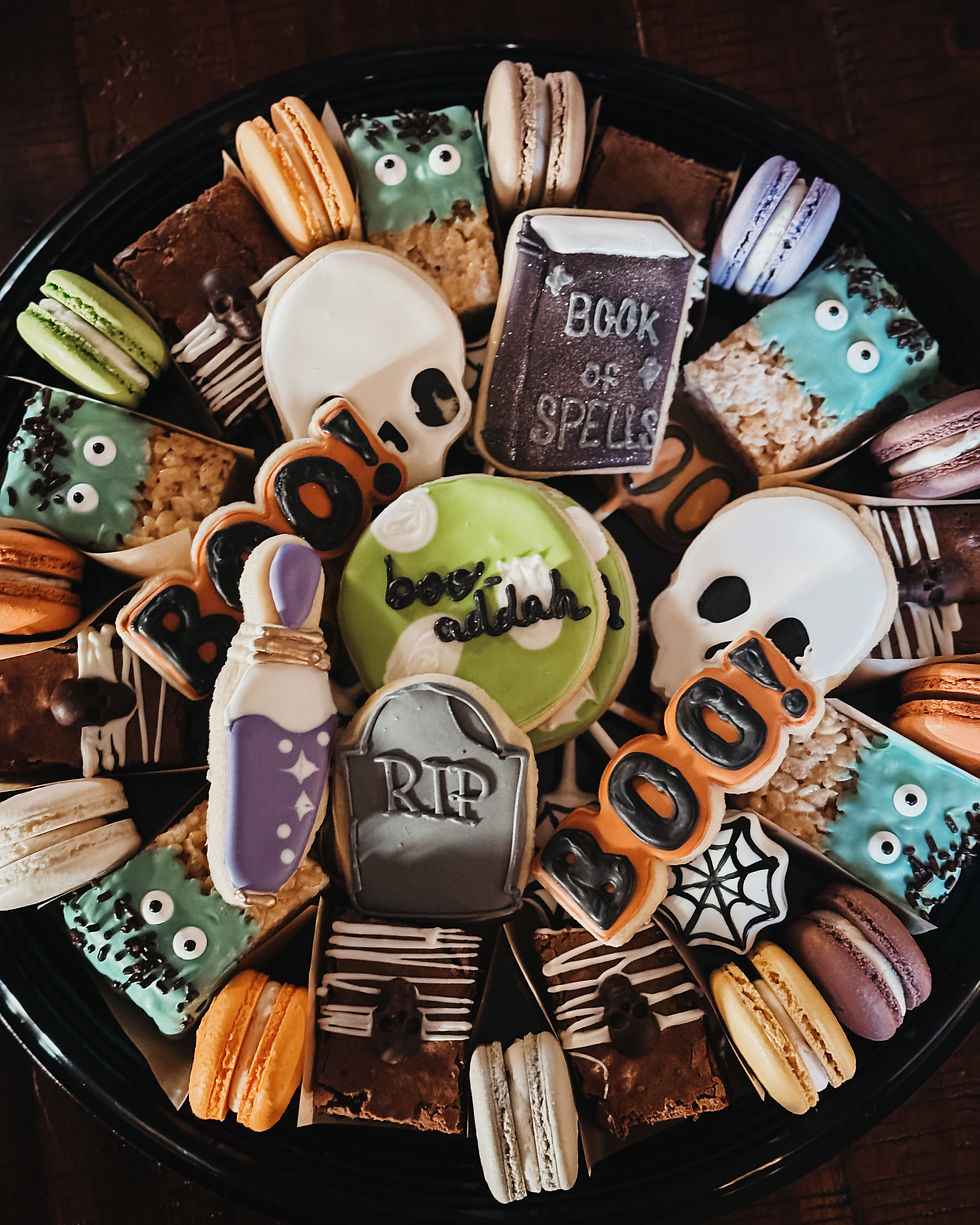 spooky decorated cookies