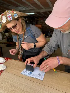 Stamping our Camino passports
