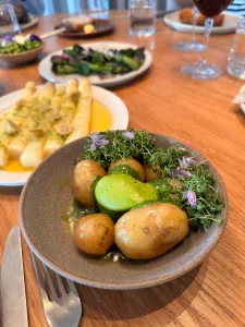 Seasonal vegetable dish at Barr in Copenhagen