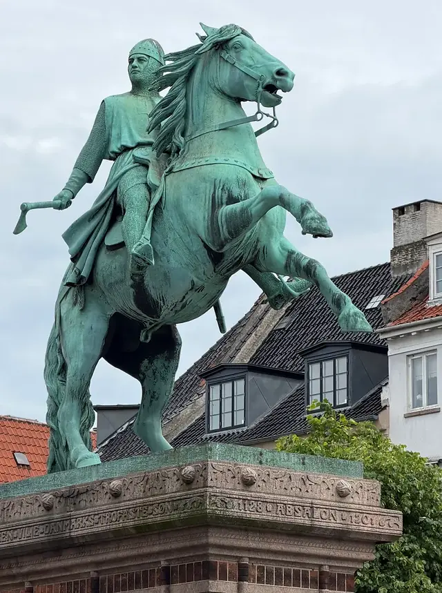 Equestrian statue in the Frederiksstaden district of Copenhagen