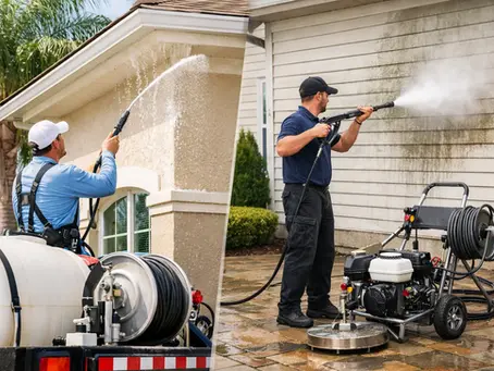 Soft Washing vs Pressure Washing House Exteriors