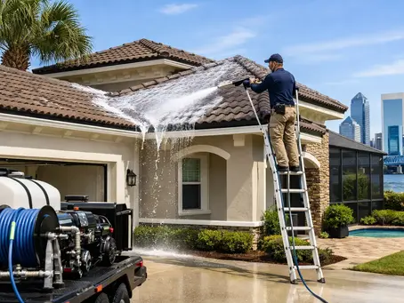 Roof Soft Washing for Jacksonville Homes