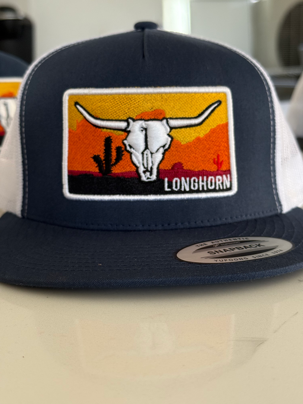 Thumbnail: Navy Blue White Mesh Orange Desert