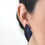 Thumbnail: Blue-Black Bow Earrings