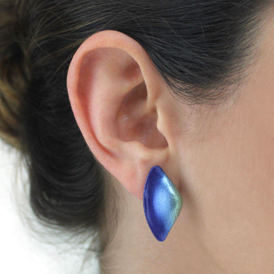 Thumbnail: Green-Blue Tail S Earrings