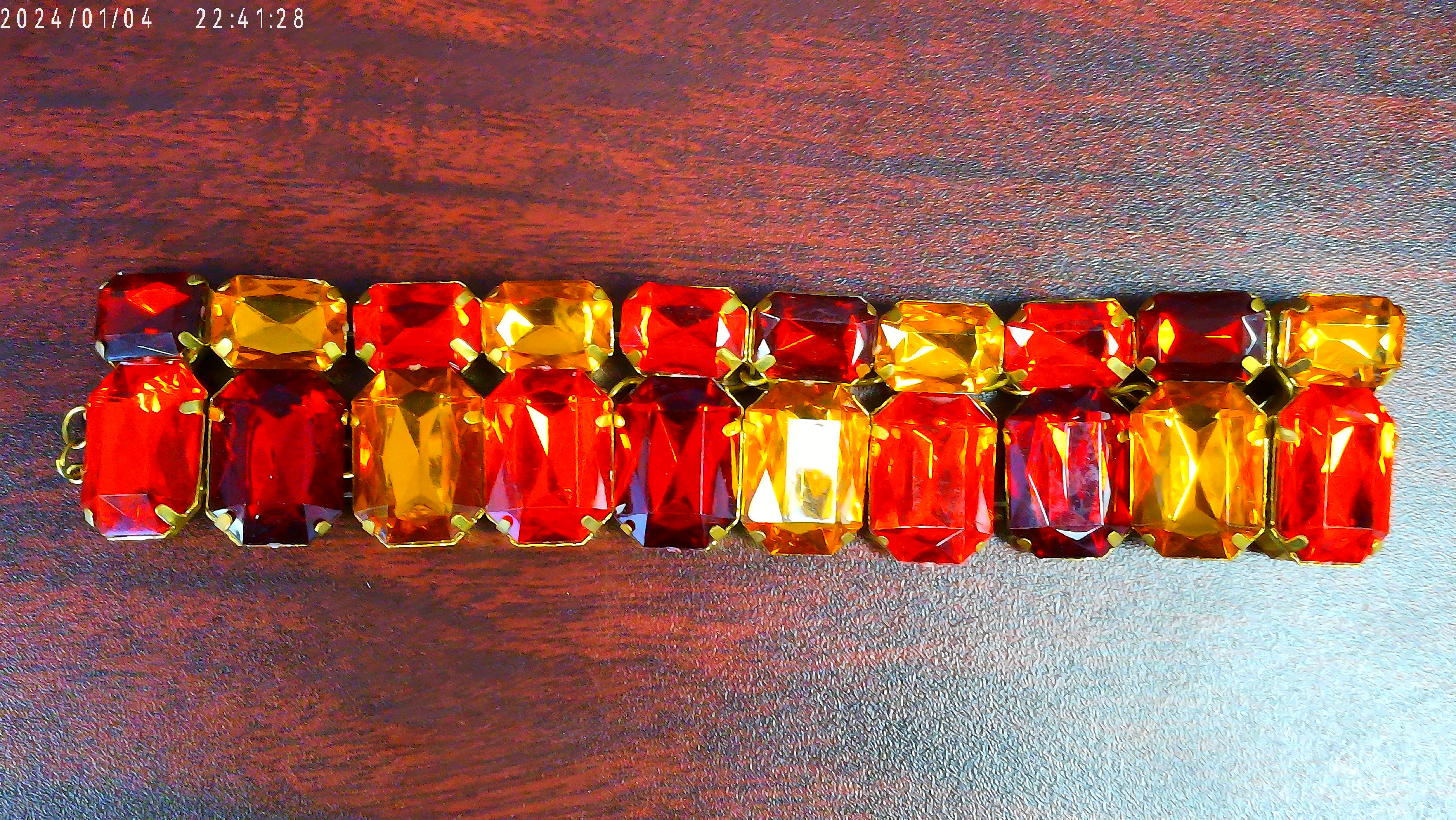 Orange & Red Stretch Bracelet