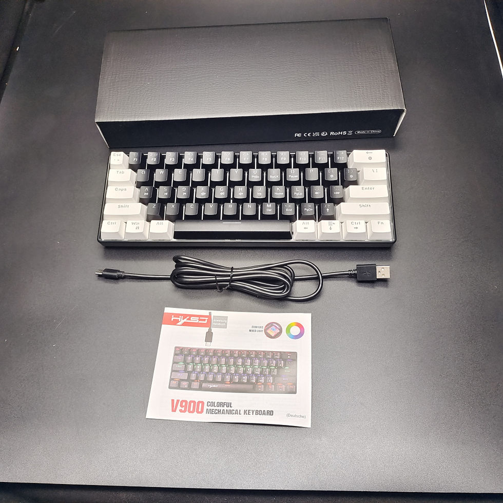 Thumbnail: 60% Gaming Keyboard RGB Backlit Compact Keyboard Ergonomic 