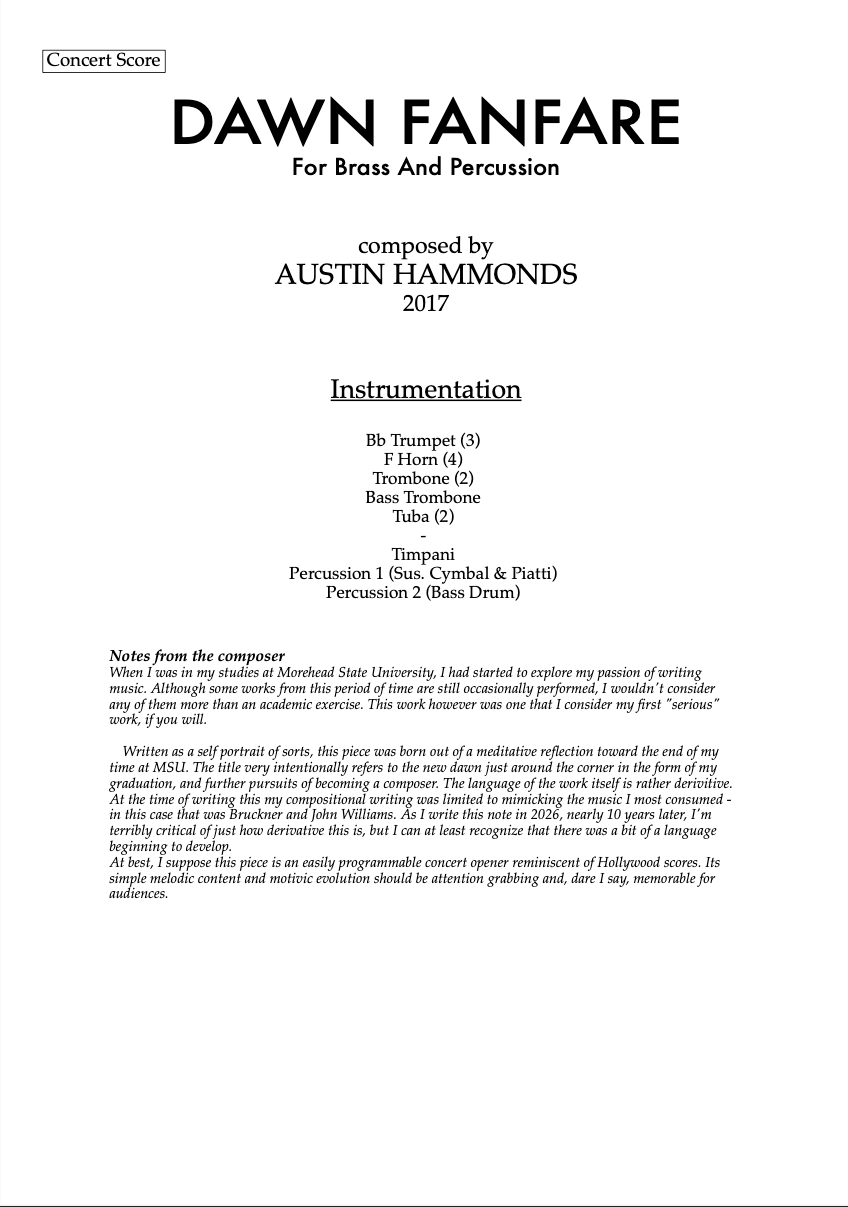 Thumbnail: Dawn Fanfare: For Symphonic Brass & Percussion
