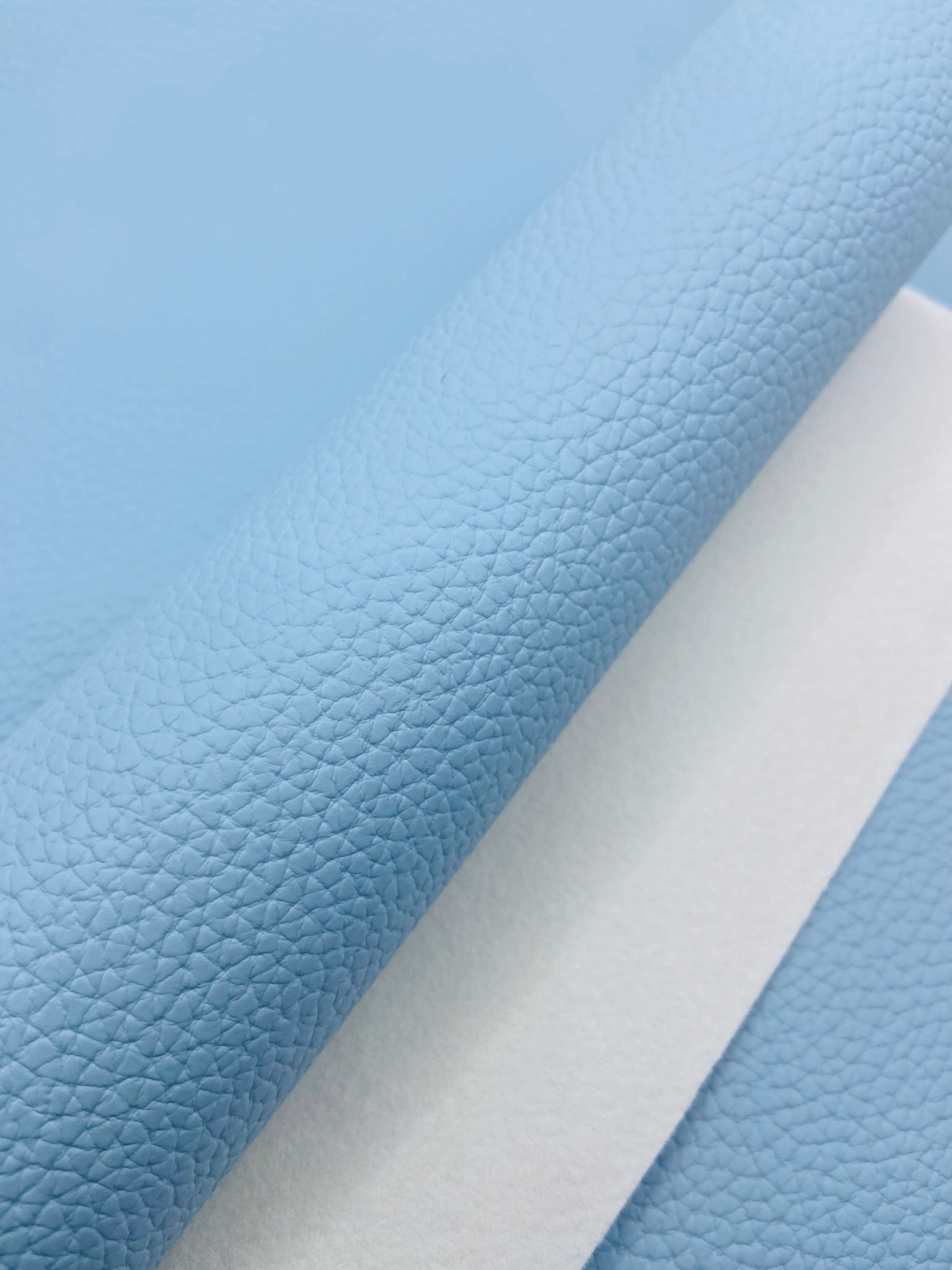 Litchi Leather - Pale Blue
