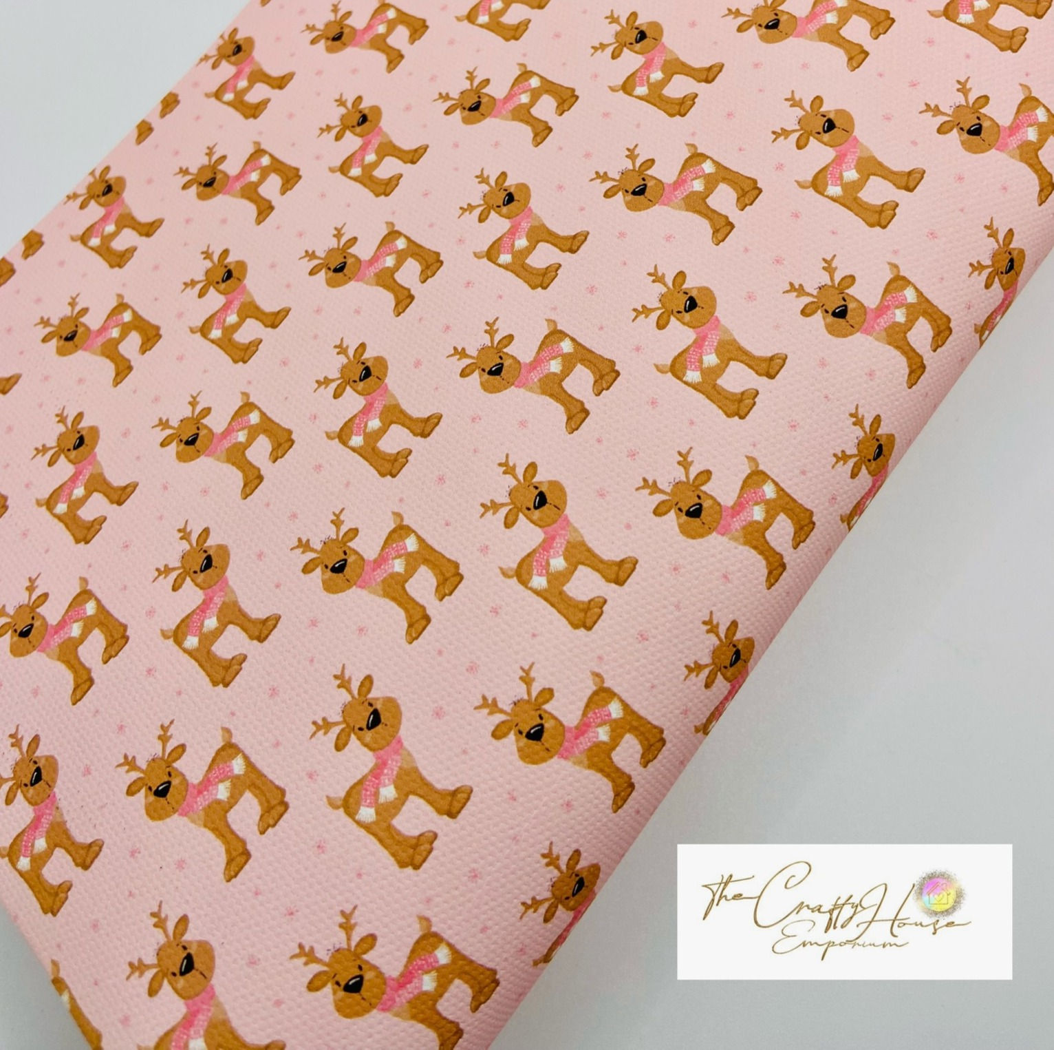 Christmas Prints - Reindeer on pink