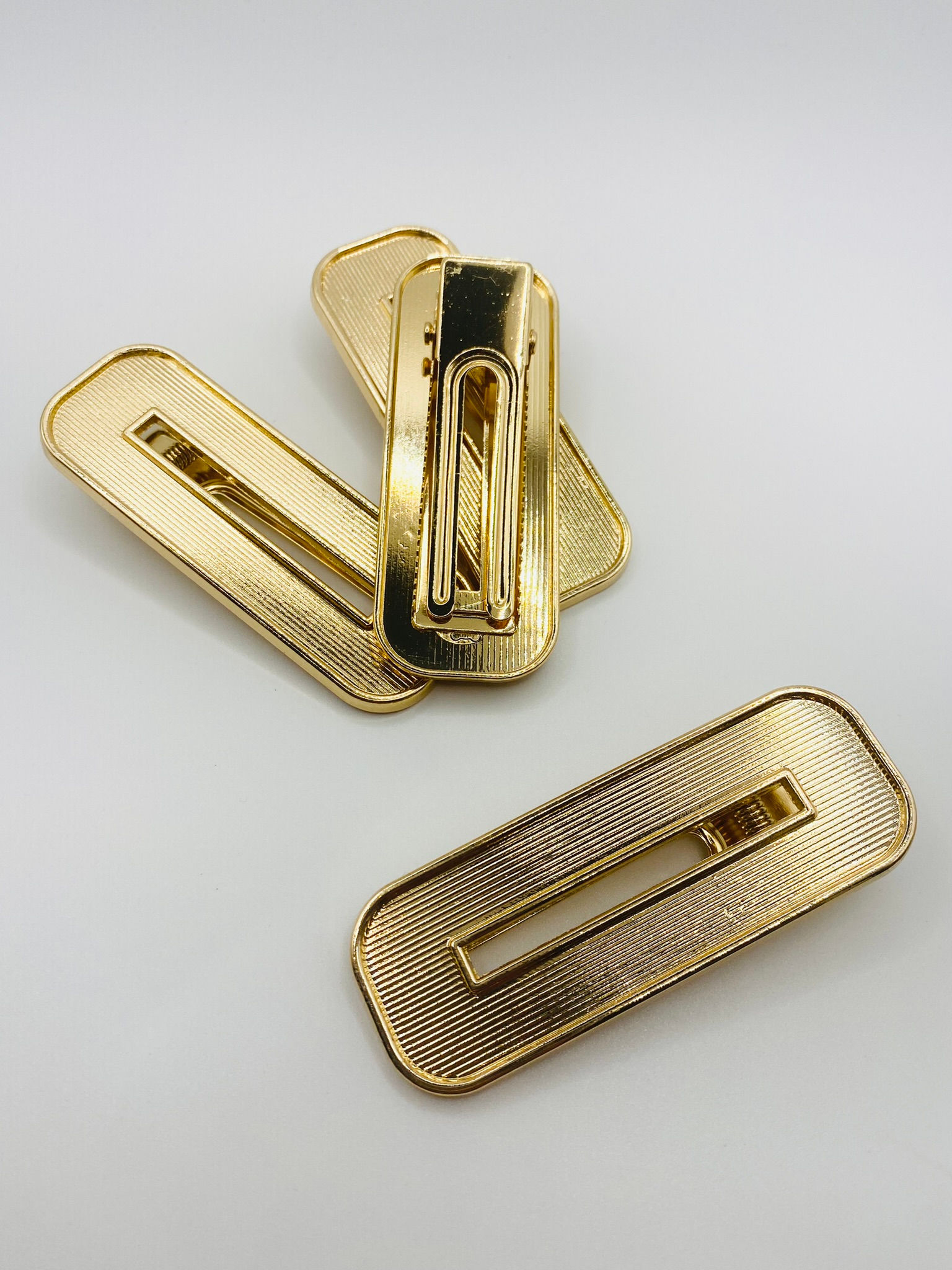 Square Oval hair clip blank - packs of 3