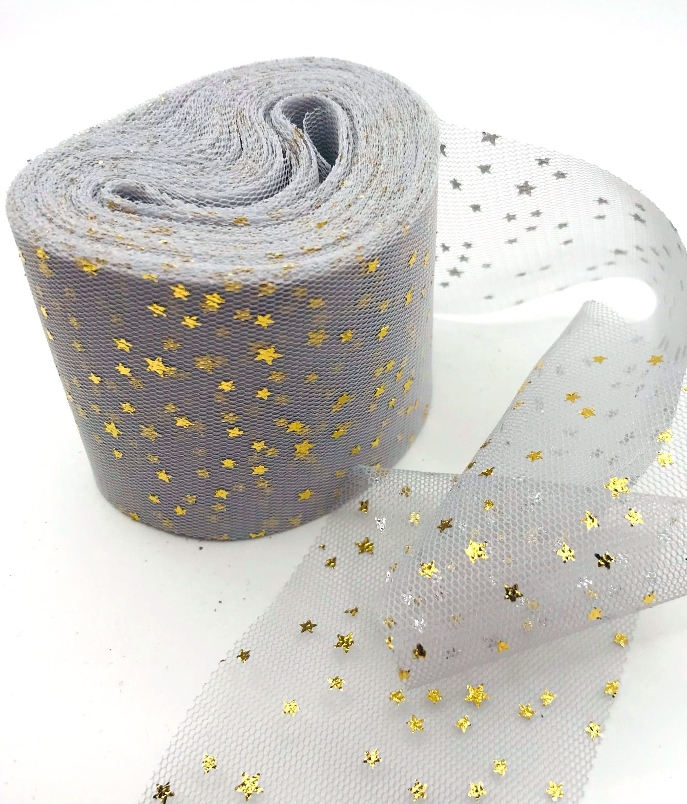 Tulle - Grey with stars