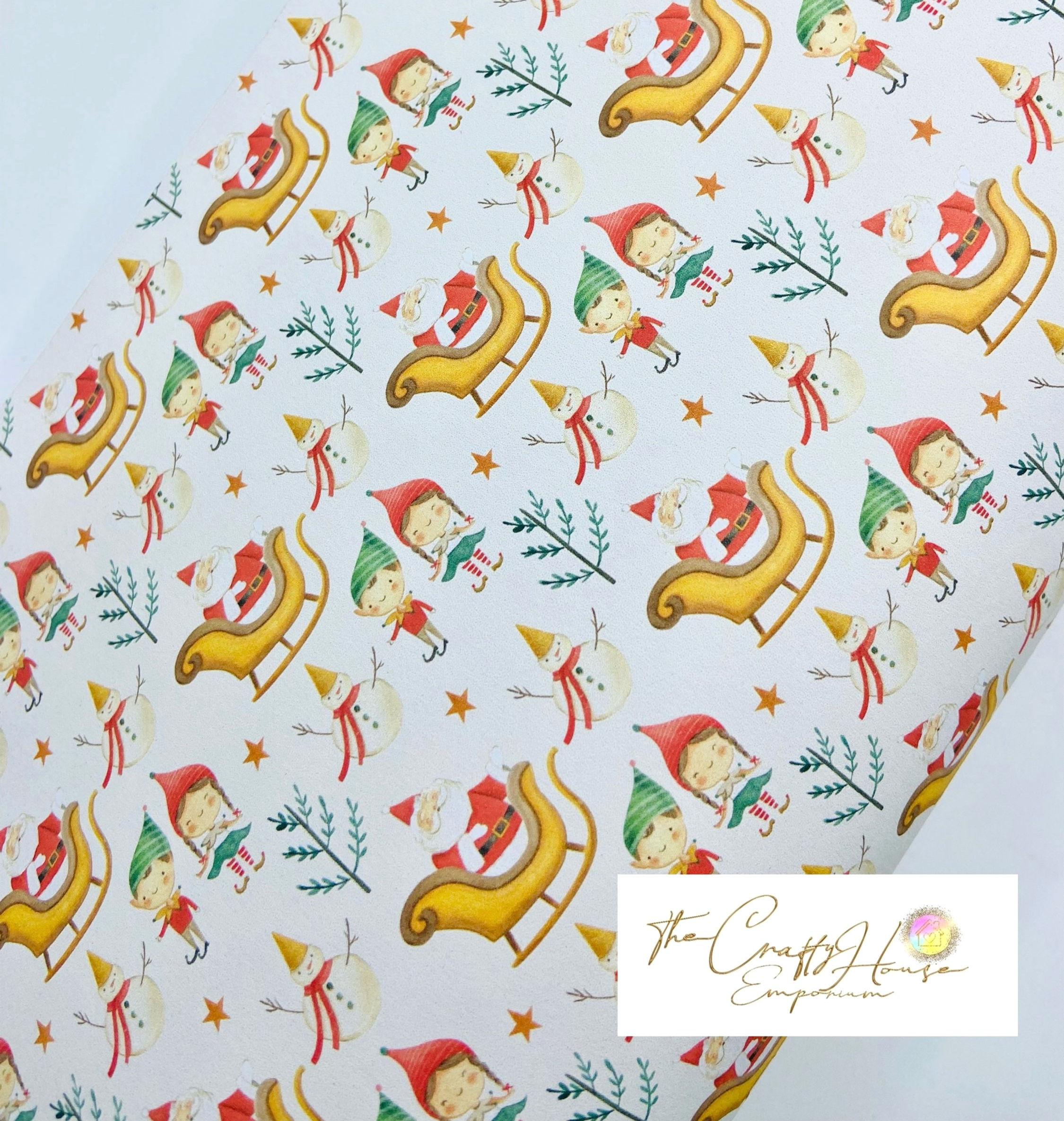 Christmas Prints - Elves and Santa's sleigh