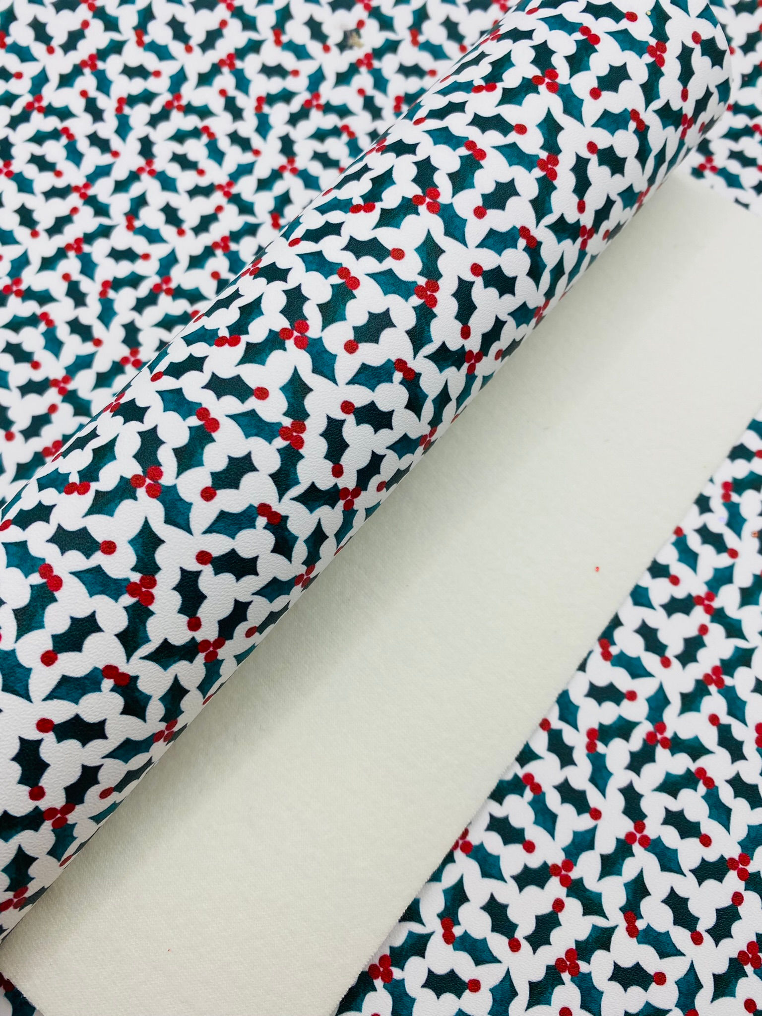 Christmas A4 Leather -Christmas Holly