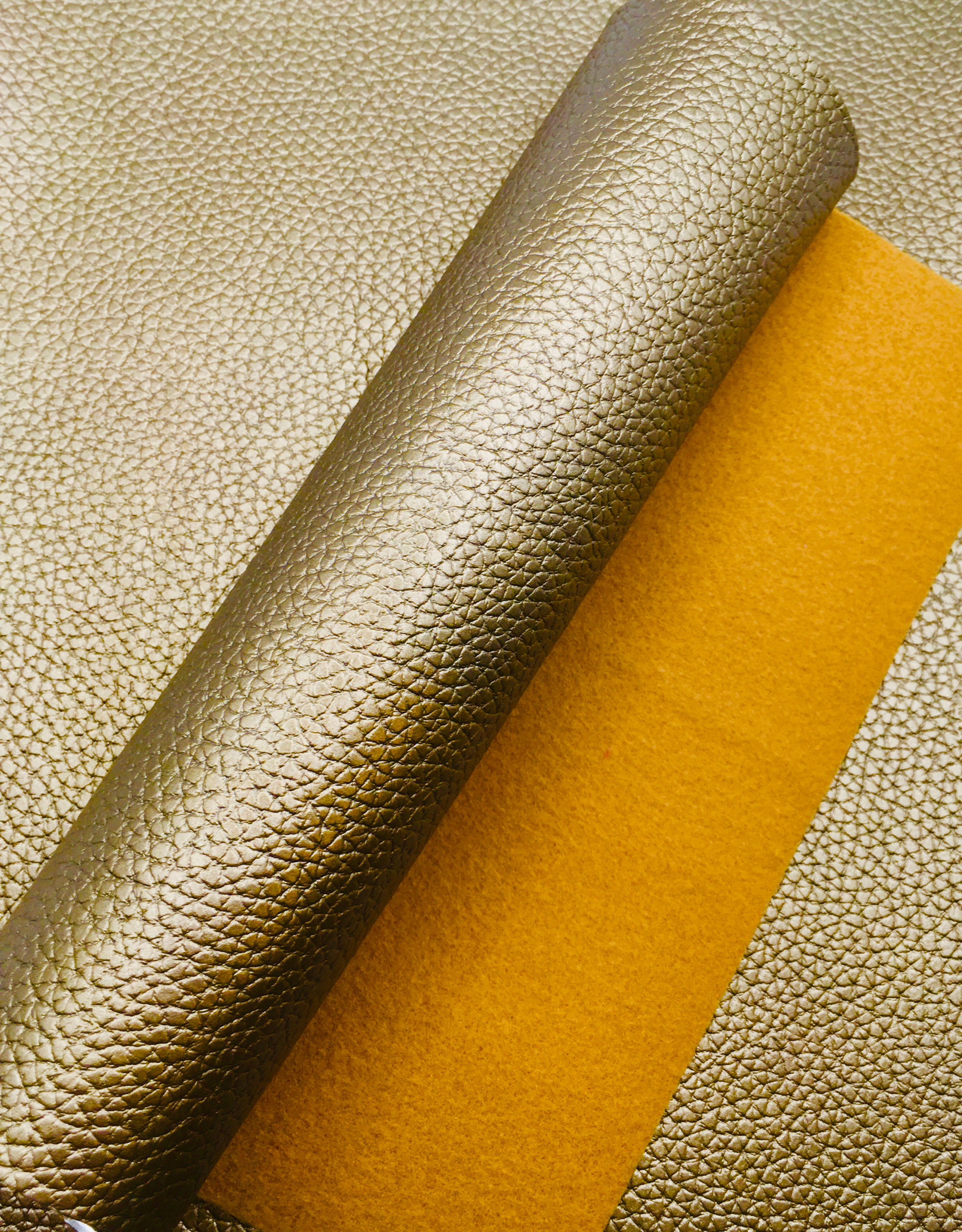 Litchi Leather - Pearlised Bronzed Coffee