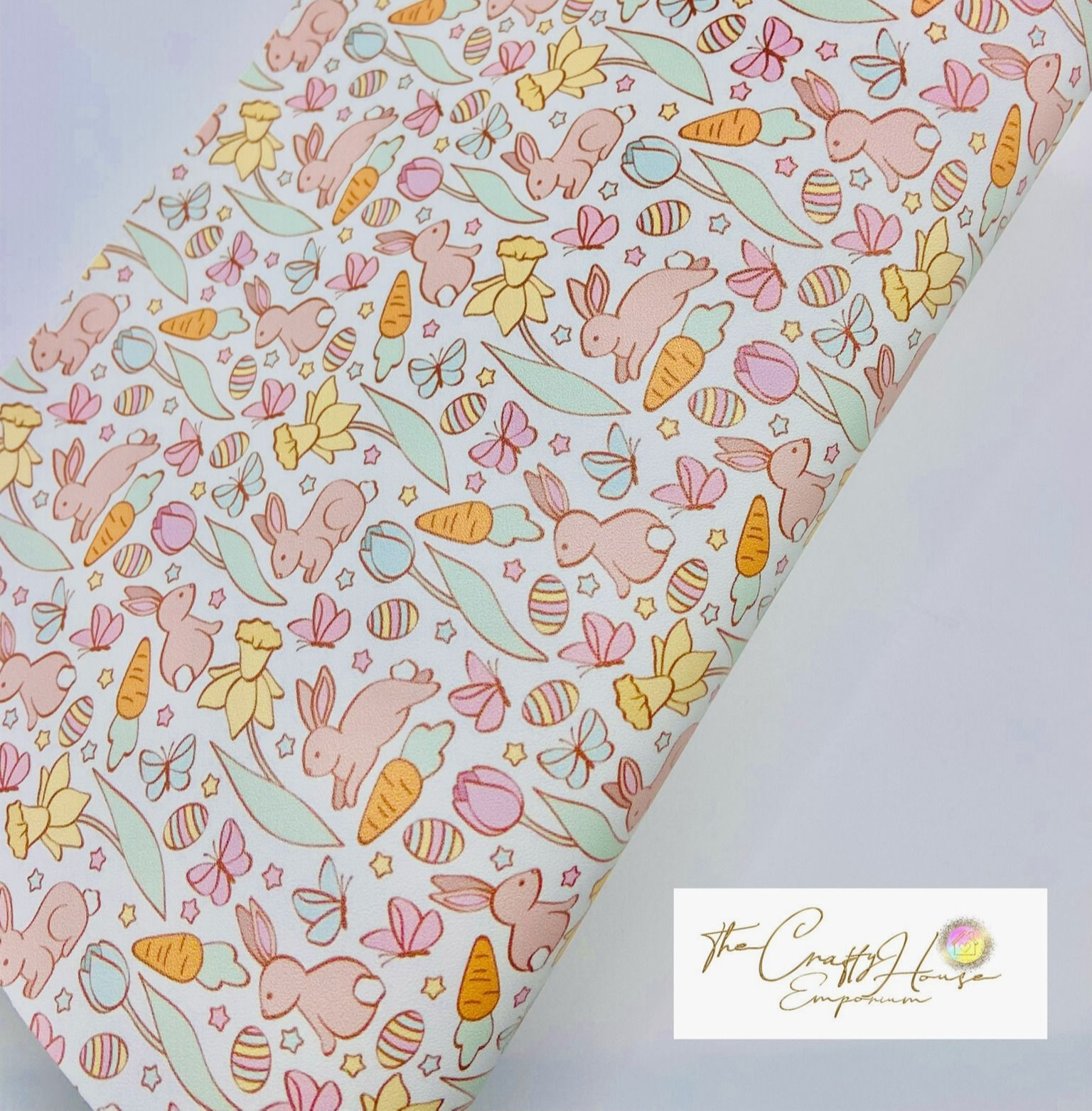 Faux Leather - Easter - Springtime bunny