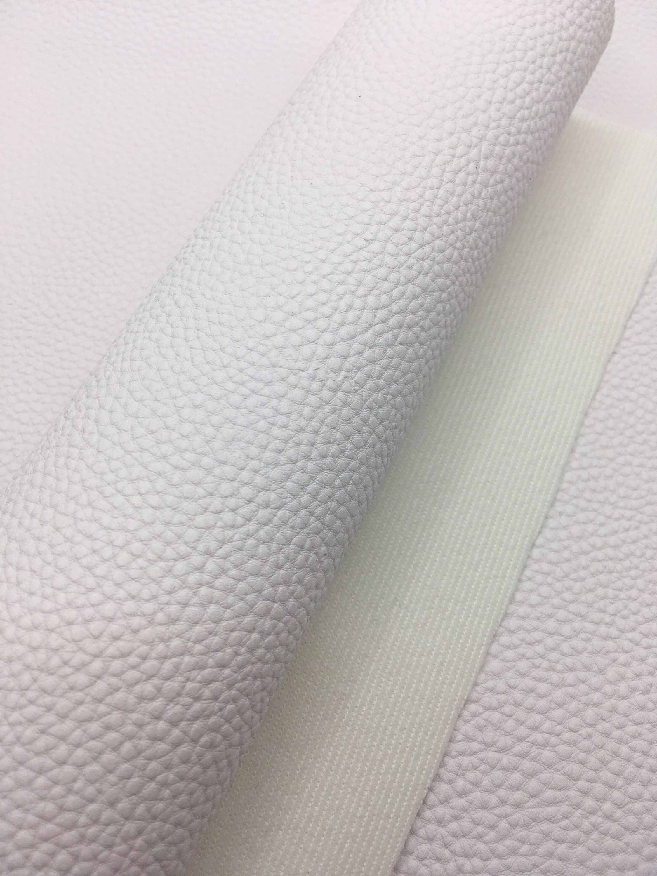 Litchi Leather - White