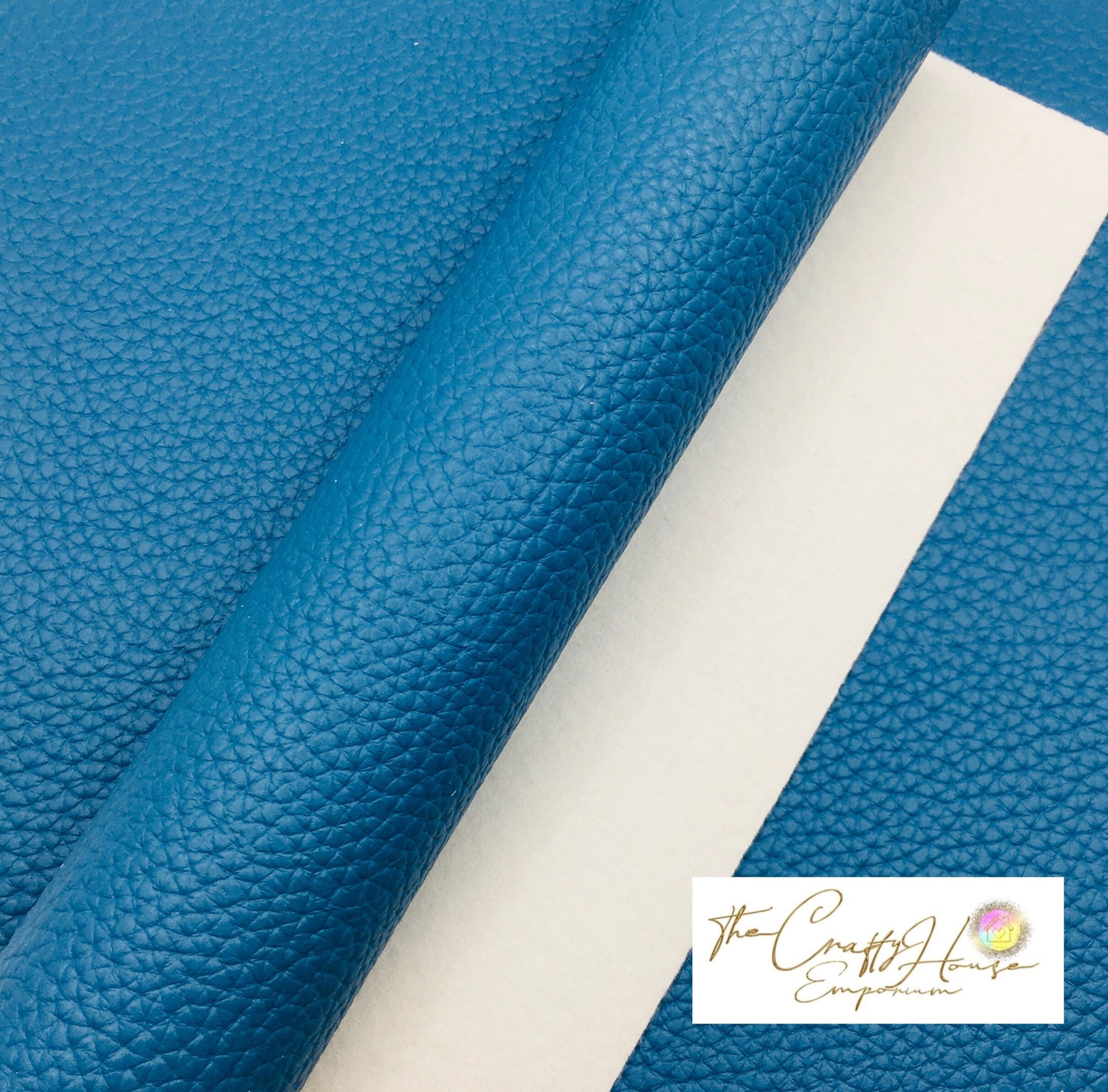 Litchi Leather - Petrol Blue