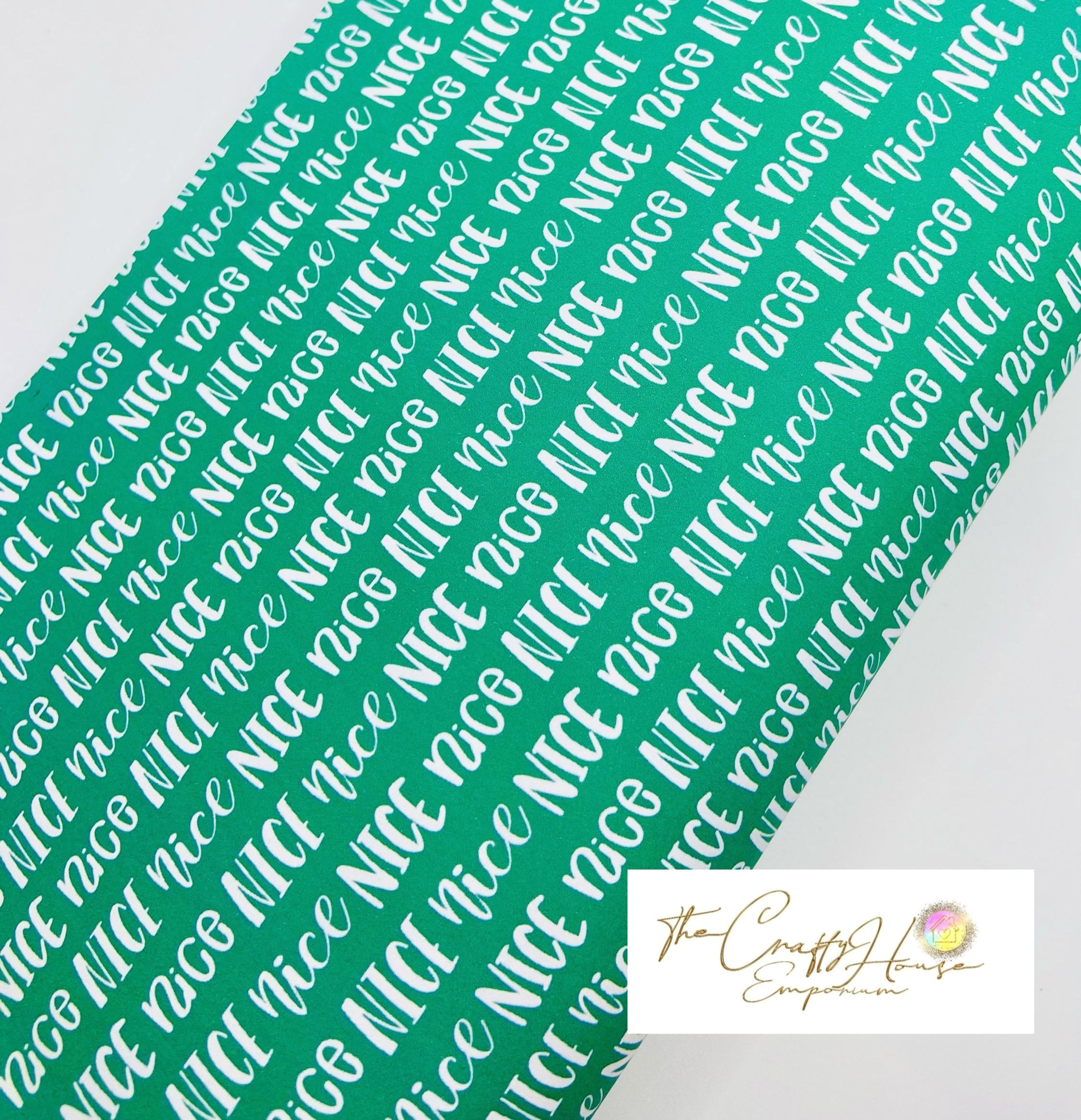 Christmas Prints - Nice list on green