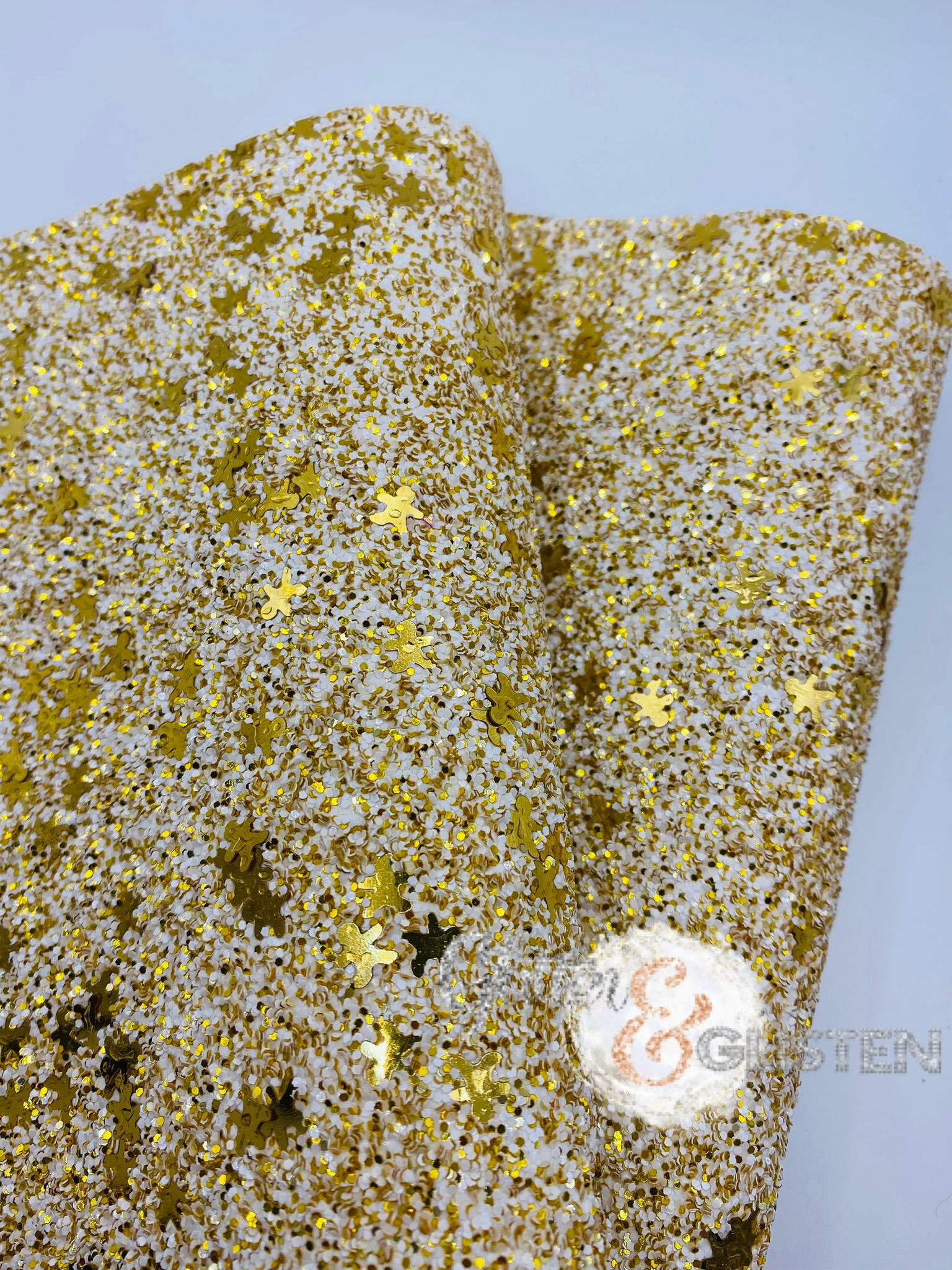 Chunky Glitter - Gold mix Gingerbread man